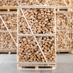 Hele pallet ovengedroogd gekloofd berken/essen haardhout mix 25cm